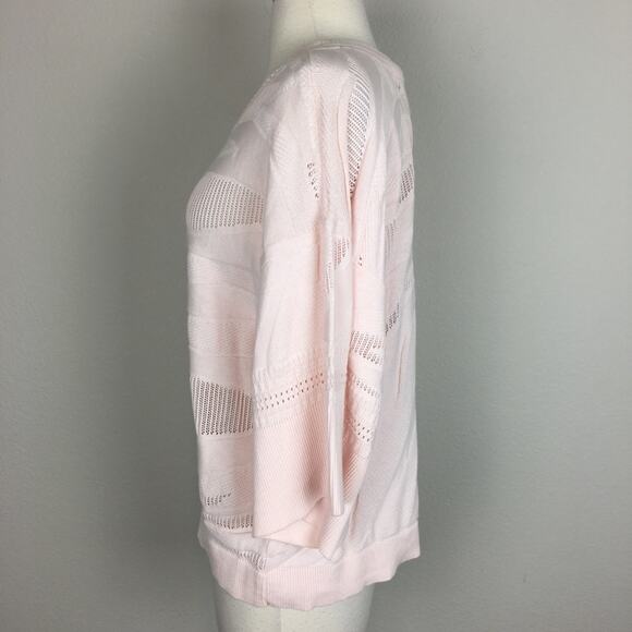 Cabi Shy Pullover Pink Boxy Cropped Blush Sweater 5631 Medium - Picture 4 of 7